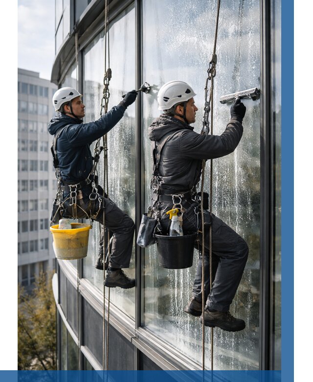 Мойка панорамных окон в Бирске от 364 р. заказать у ВЫСОТНИК-Брк