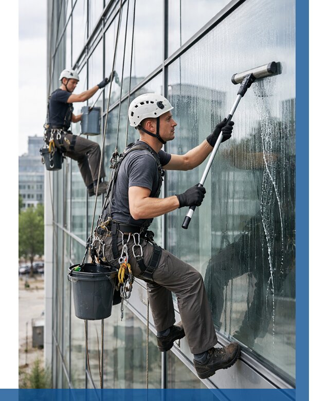 Мойка витражей альпинистами в Бирске от 728 р. под ключ|ВЫСОТНИК-Брк