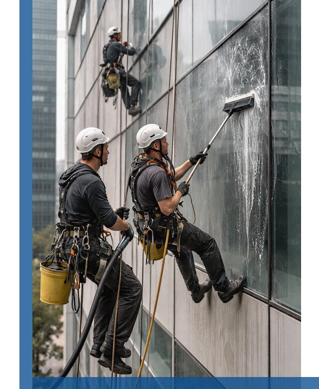 Профессиональная высотная мойка фасадов зданий в Бирске