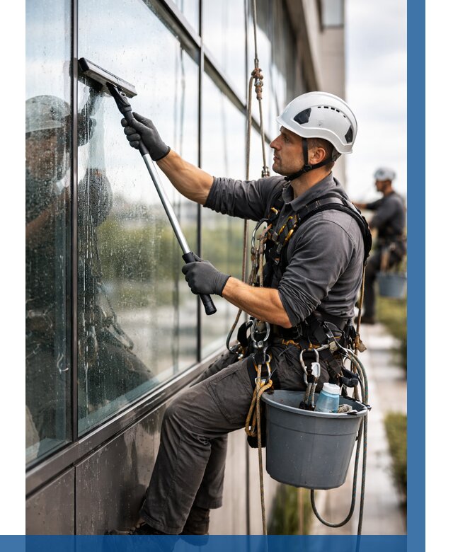 Мойка стеклянных фасадов в Бирске от 208 р. | ВЫСОТНИК-Брк