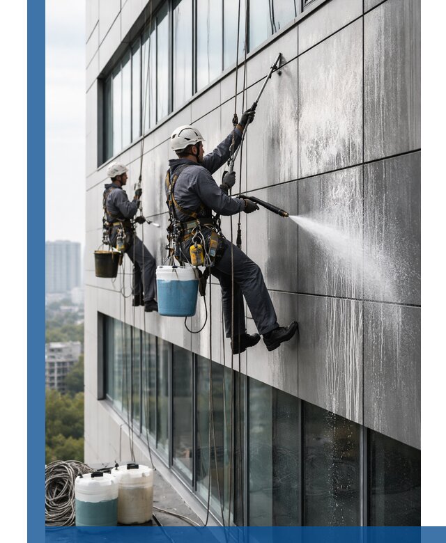 Профессиональная мойка вентилируемых фасадов в Бирске