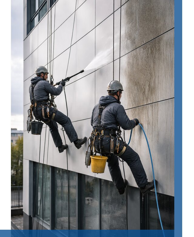 Мойка фасада из композита в Бирске по цене от 312 р. | ВЫСОТНИК-Брк