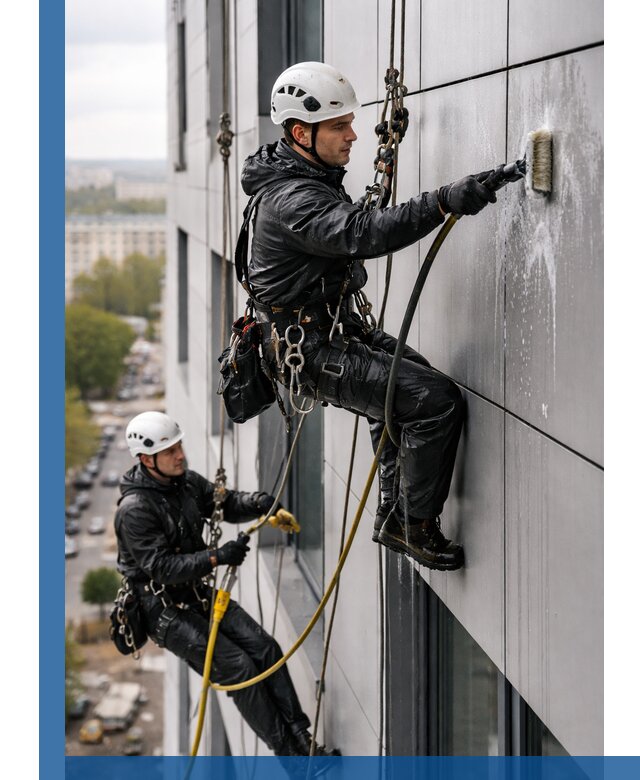 Профессиональная мойка фасада из композита в Бирске