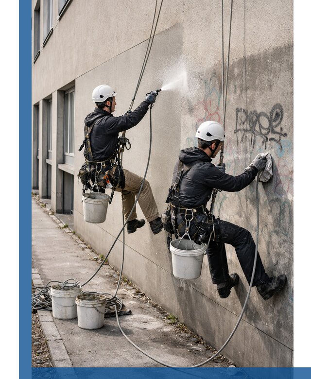 Антиграффити покрытие фасада с защитой от надписей в Бирске