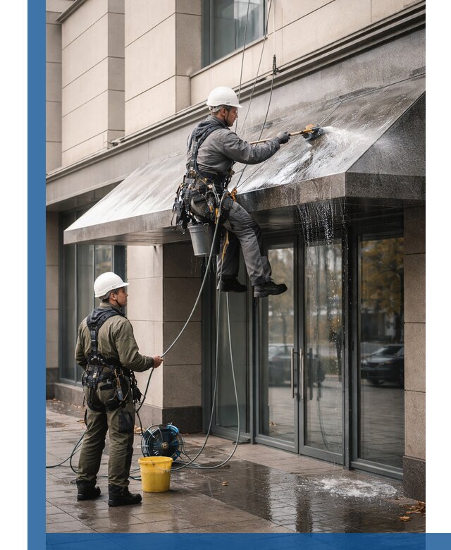 Профессиональная мойка козырьков и навесов в Бирске