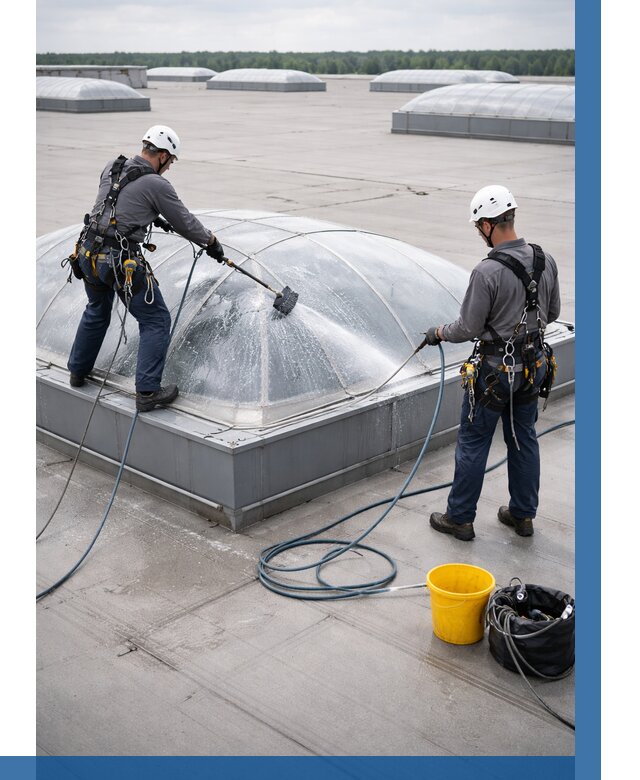 Мойка зенитных фонарей в Бирске, заказать от 4677 р. | ВЫСОТНИК-Брк