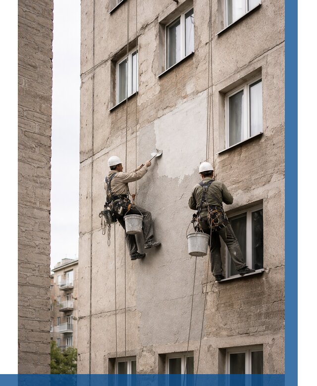 Косметический ремонт фасада в Бирске от 1143 р. | ВЫСОТНИК-Брк