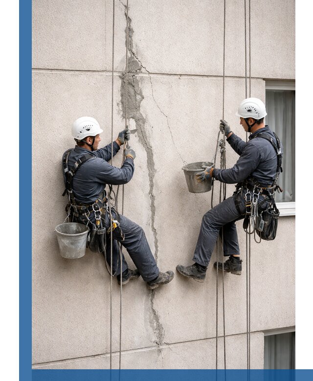 Заделка трещин на фасаде в Бирске с гарантийным ремонтом