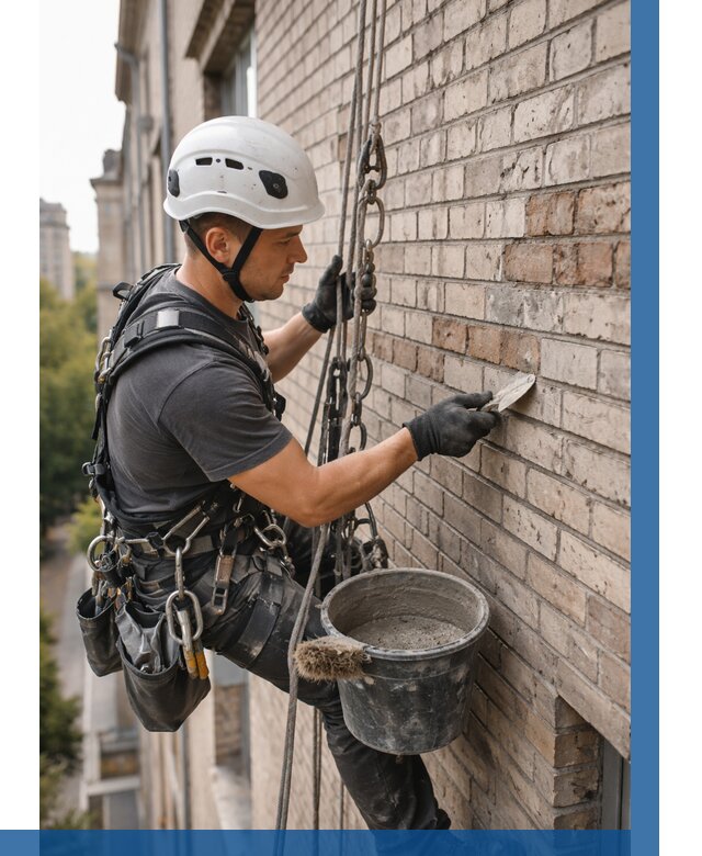 Ремонт кирпичной кладки фасада в Бирске от 1871 р. | ВЫСОТНИК-Брк