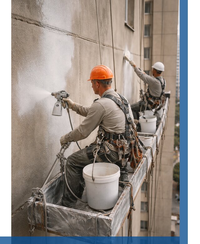 Грунтовка фасада на высоте в Бирске от 125 р. | ВЫСОТНИК-Брк