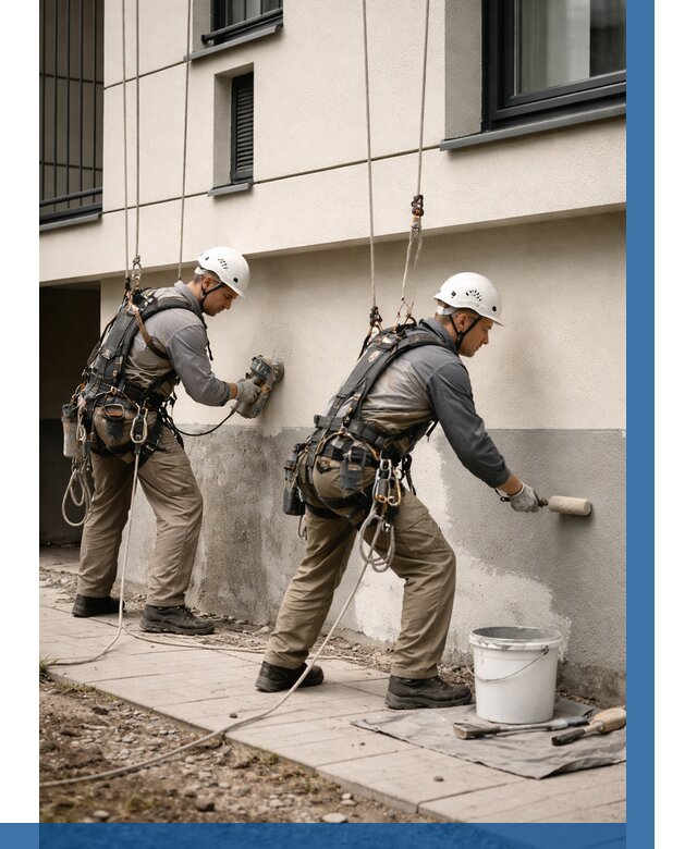 Окраска цоколя здания в Бирске от 468 р. под ключ | ВЫСОТНИК-Брк