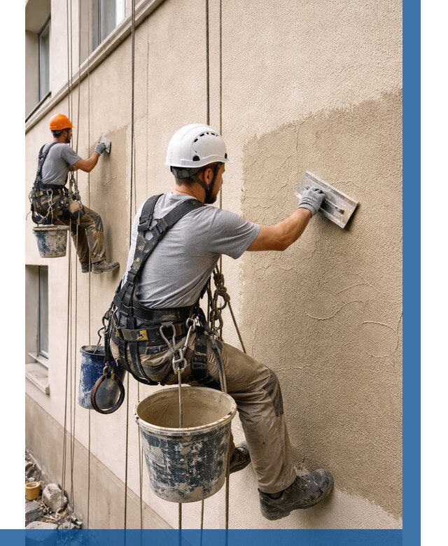 Декоративная штукатурка фасада в Бирске от 1247 р. | ВЫСОТНИК-Брк