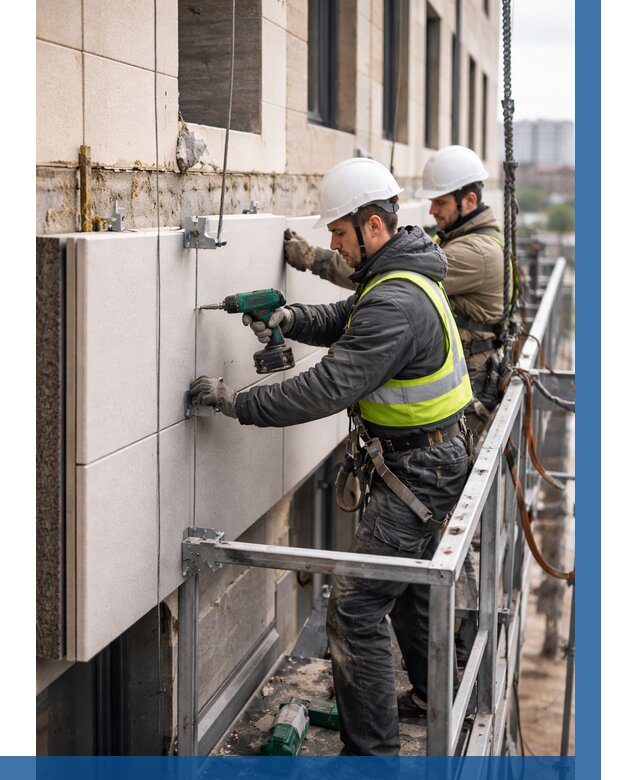 Монтаж фасадных термопанелей в Бирске от 1559 р. | ВЫСОТНИК-Брк