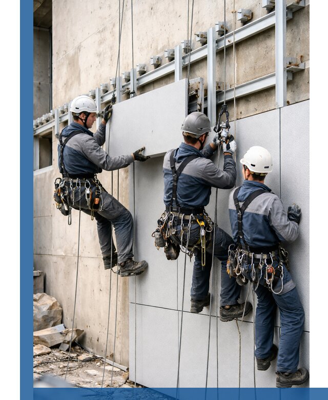 Монтаж вентилируемого фасада в Бирске под ключ с гарантией качества