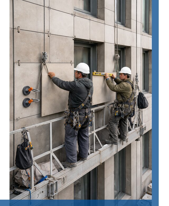 Монтаж керамогранита на фасад в Бирске от 2599 р. | ВЫСОТНИК-Брк