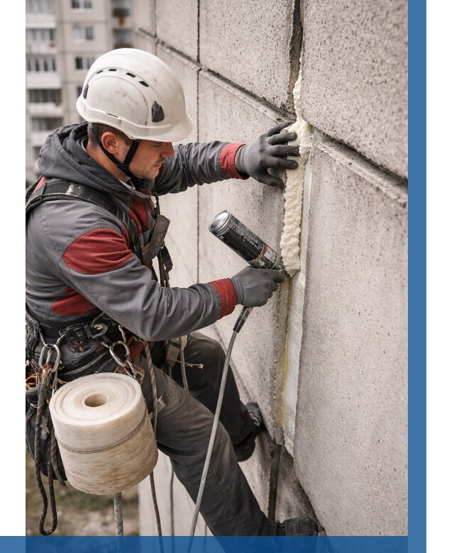 Утепление межпанельных швов в Бирске от 728 р. | ВЫСОТНИК-Брк