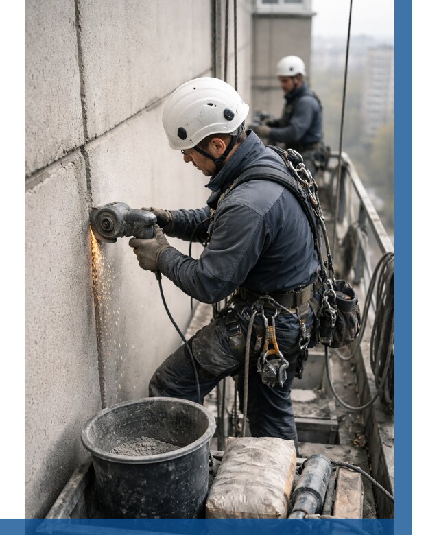 Штробление межпанельных швов в Бирске от 1247 р. | ВЫСОТНИК-Брк