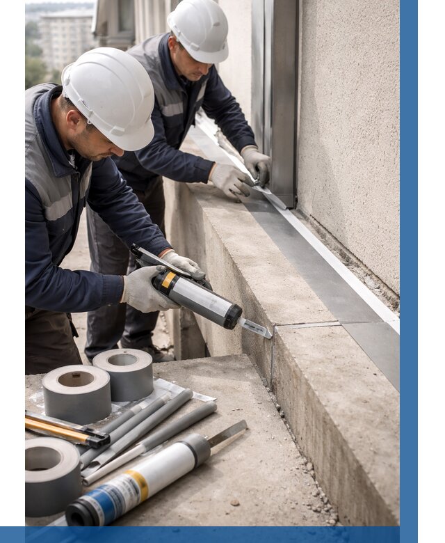 Герметизация примыкания балкона в Бирске от 4677 р. | ВЫСОТНИК-Брк