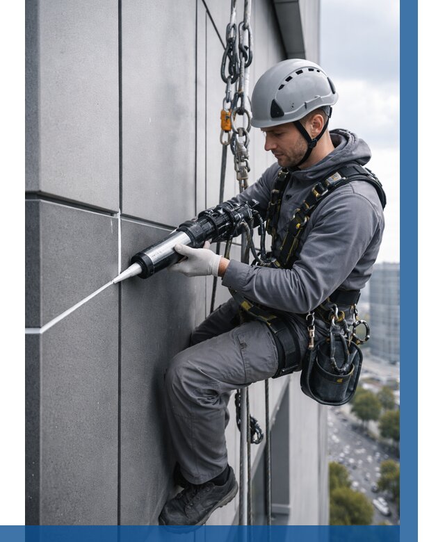 Герметизация стыков фасадных панелей в Бирске от 6756 р.| ВЫСОТНИК-Брк