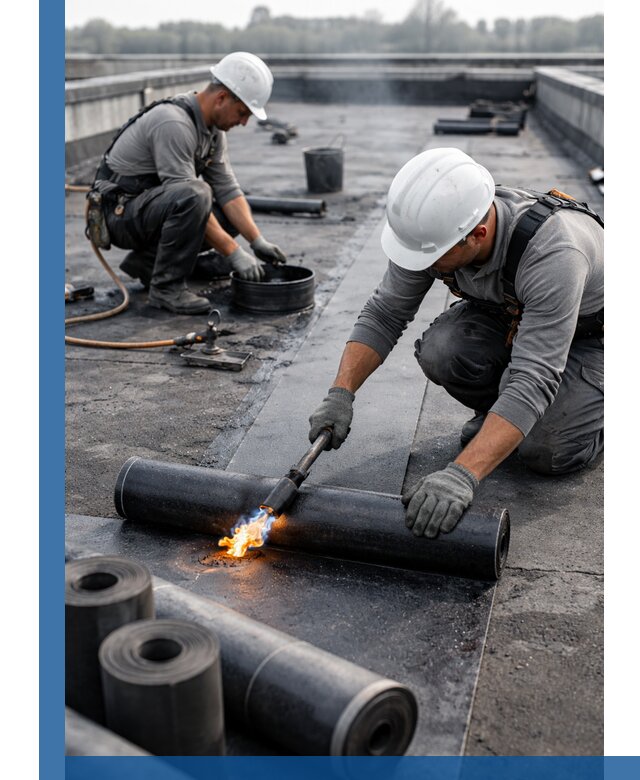 Ремонт рулонной кровли в Бирске герметизация и восстановление