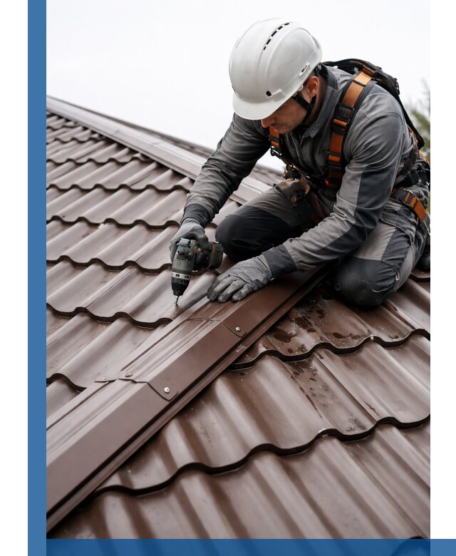 Ремонт металлочерепицы на крыше в Бирске профессионально