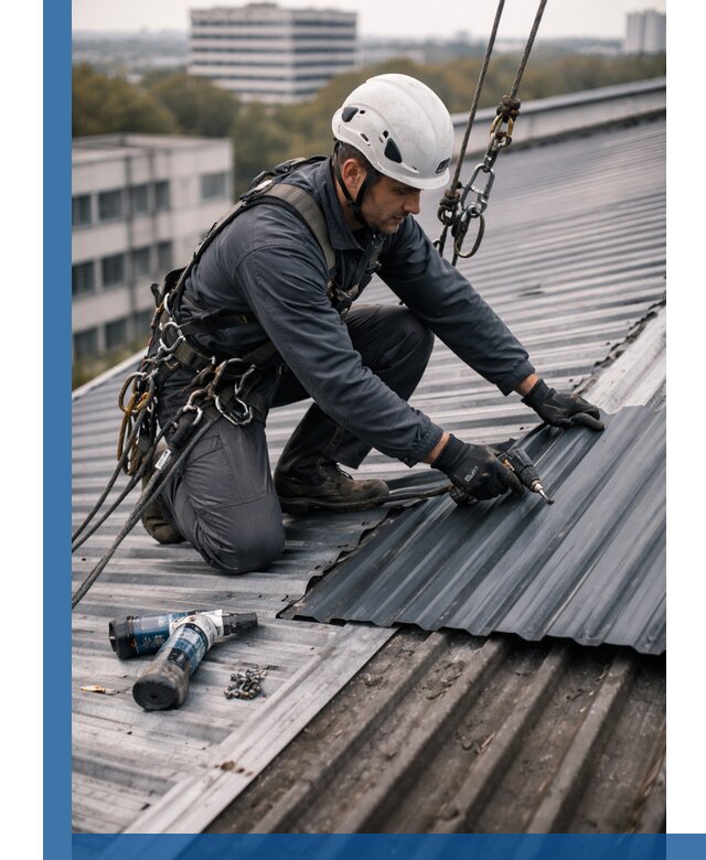 Ремонт профнастила на кровле в Бирске, работы под ключ