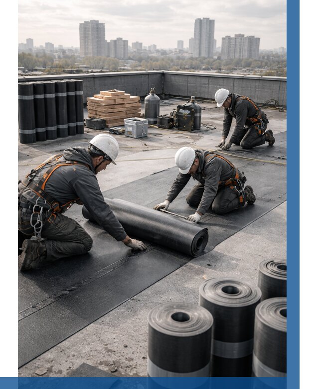 Монтаж мягкой кровли под ключ в Бирске от 468 р. | ВЫСОТНИК-Брк