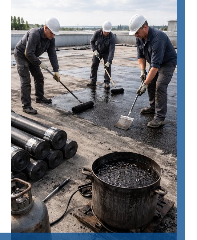 Гидроизоляция кровли мастикой в Бирске от 624 р. | ВЫСОТНИК-Брк