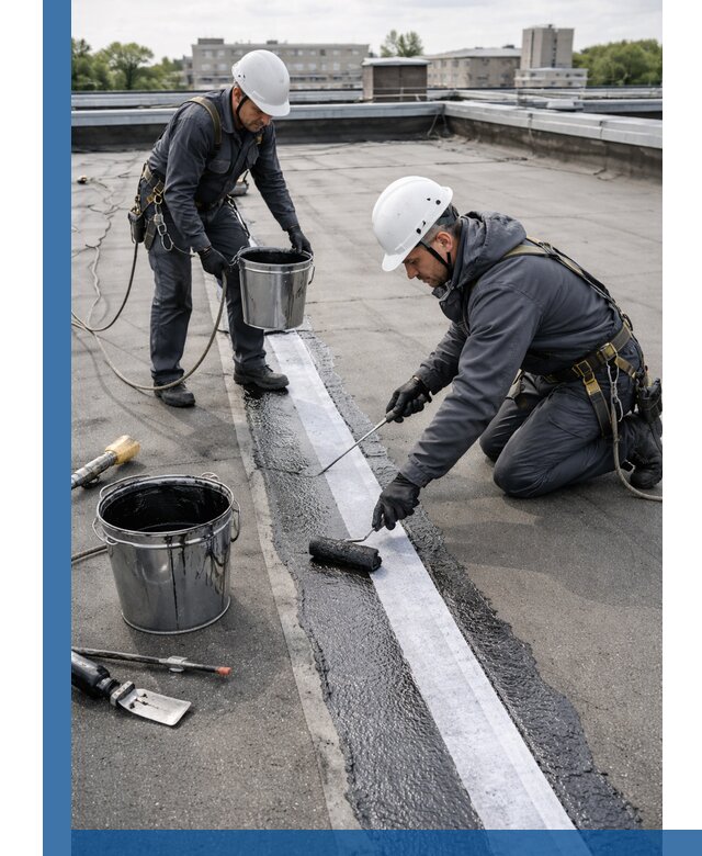 Гидроизоляция кровли мастикой в Бирске надежная защита