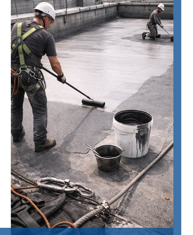 Гидроизоляция кровли жидкой резиной в Бирске от 520 р. | ВЫСОТНИК-Брк