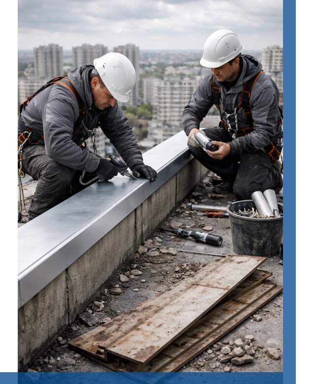 Замена парапетных крышек под ключ в Бирске от 1247 р. | ВЫСОТНИК-Брк