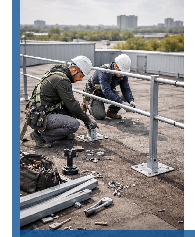 Монтаж кровельного ограждения в Бирске под ключ с гарантией