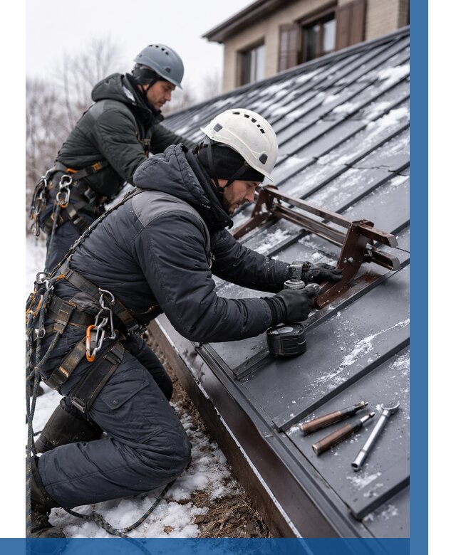 Монтаж снегозадержателей в Бирске от 468 р. | ВЫСОТНИК-Брк