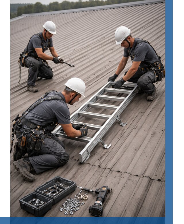 Монтаж кровельной лестницы в Бирске от 4677 р. | ВЫСОТНИК-Брк