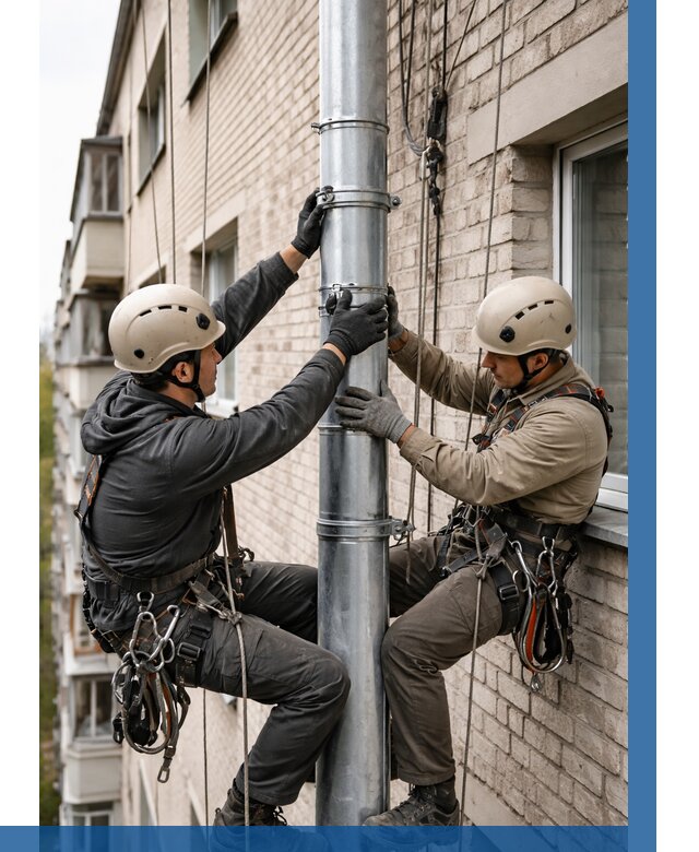 Замена водосточных труб в Бирске от 6756 р. | ВЫСОТНИК-Брк