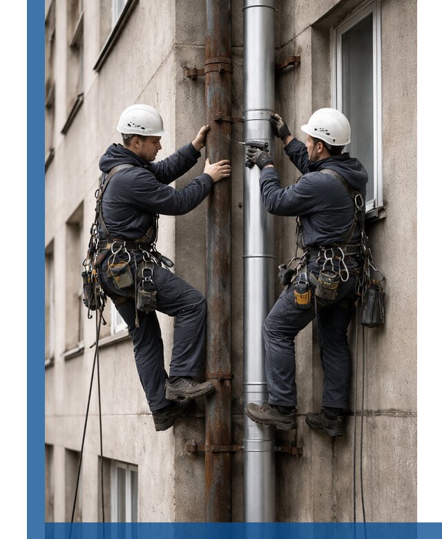 Замена водосточных труб в Бирске: монтаж и демонтаж под ключ