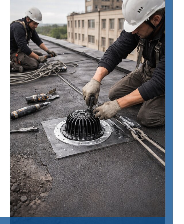 Установка водосточных воронок в Бирске цена от 3638 р. | ВЫСОТНИК-Брк