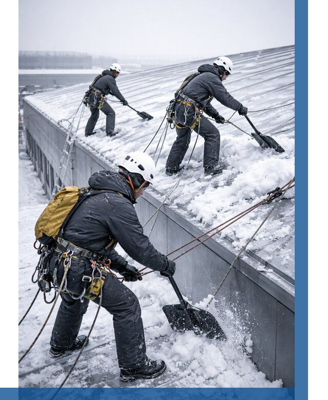 Очистка навесов от снега в Бирске от 4677 р. | ВЫСОТНИК-Брк