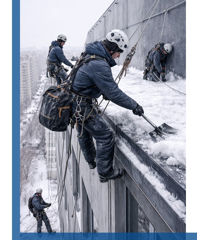 Абонентское обслуживание кровли зимой в Бирске регулярный уход