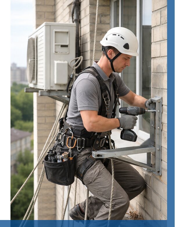 Установка кронштейнов кондиционера в Бирске от 3638 р. | ВЫСОТНИК-Брк