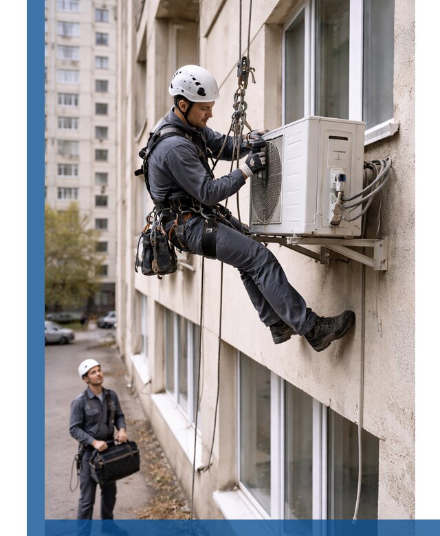 Демонтаж внешнего блока кондиционера в Бирске профессионально