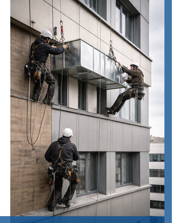 Монтаж воздуховодов на фасаде в Бирске от 1559 р. | ВЫСОТНИК-Брк