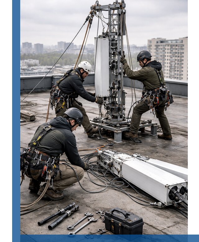 Демонтаж антенн на крыше зданий в Бирске с гарантией