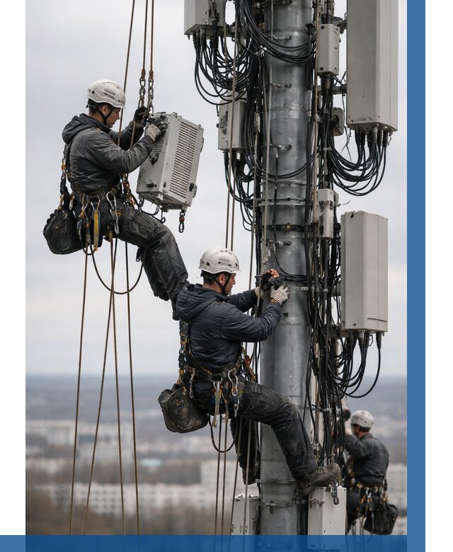 Монтаж оборудования связи на мачте в Бирске от 7796 р. | ВЫСОТНИК-Брк
