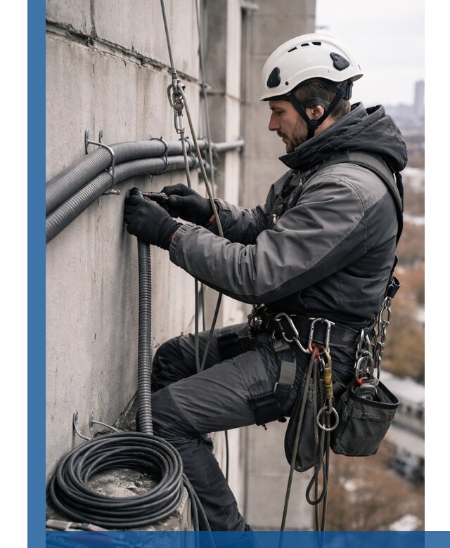 Профессиональный монтаж гофры для кабеля в Бирске с гарантией