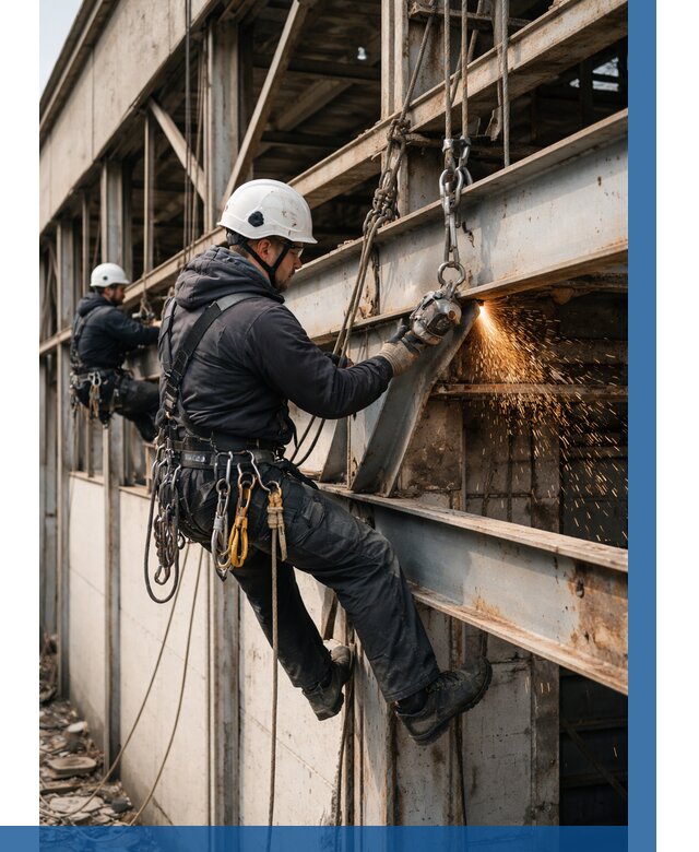 Демонтаж металлоконструкций на высоте в Бирске от 6756р. |ВЫСОТНИК-Брк