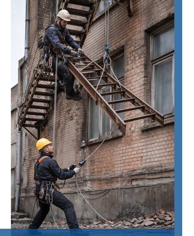 Демонтаж пожарной лестницы в Бирске от 12473 р. | ВЫСОТНИК-Брк