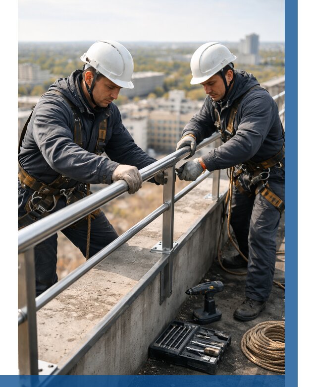 Монтаж перил на высоте в Бирске от 2599 р. | ВЫСОТНИК-Брк