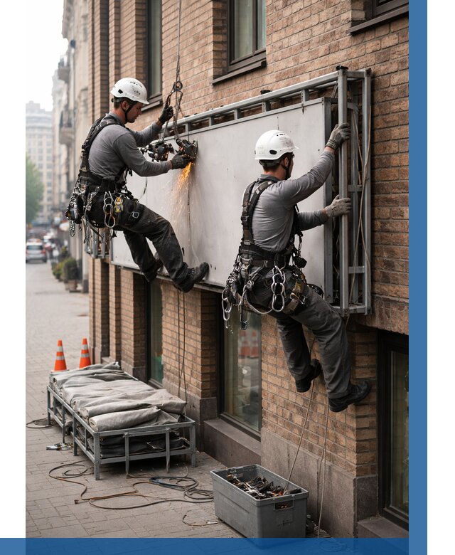 Демонтаж рекламной вывески в Бирске от 6756 р. | ВЫСОТНИК-Брк