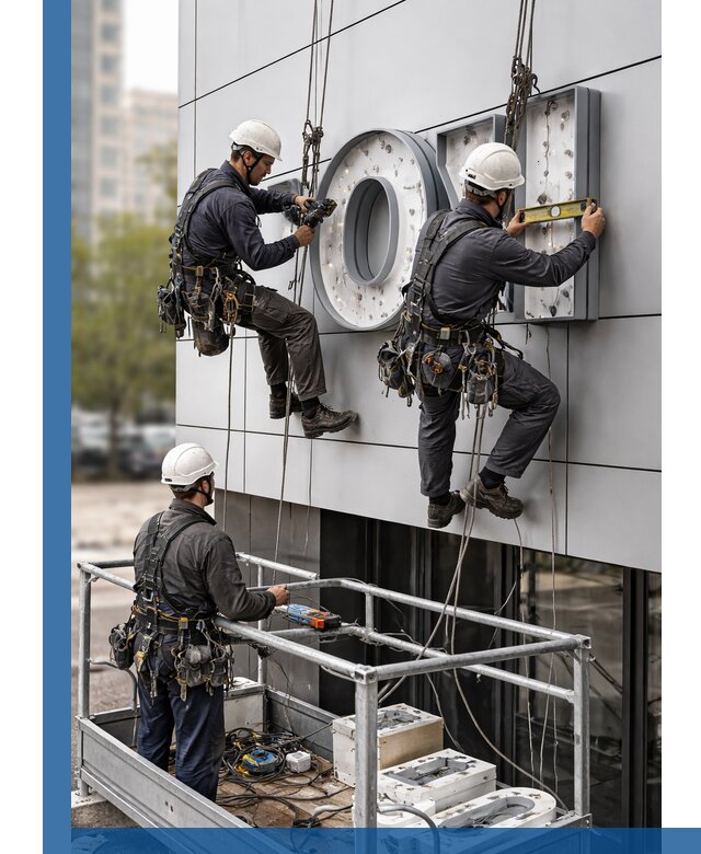 Профессиональный монтаж световых букв в Бирске под ключ